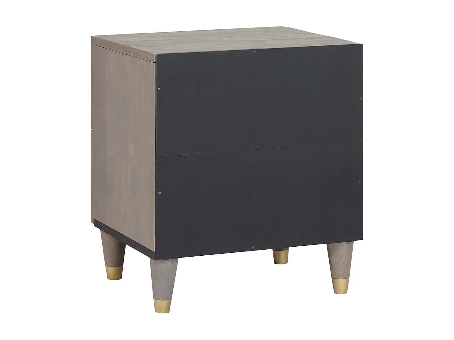 Cabinet de chevet avec tiroir 2 pcs Gris 40 x 33 x 46 cm