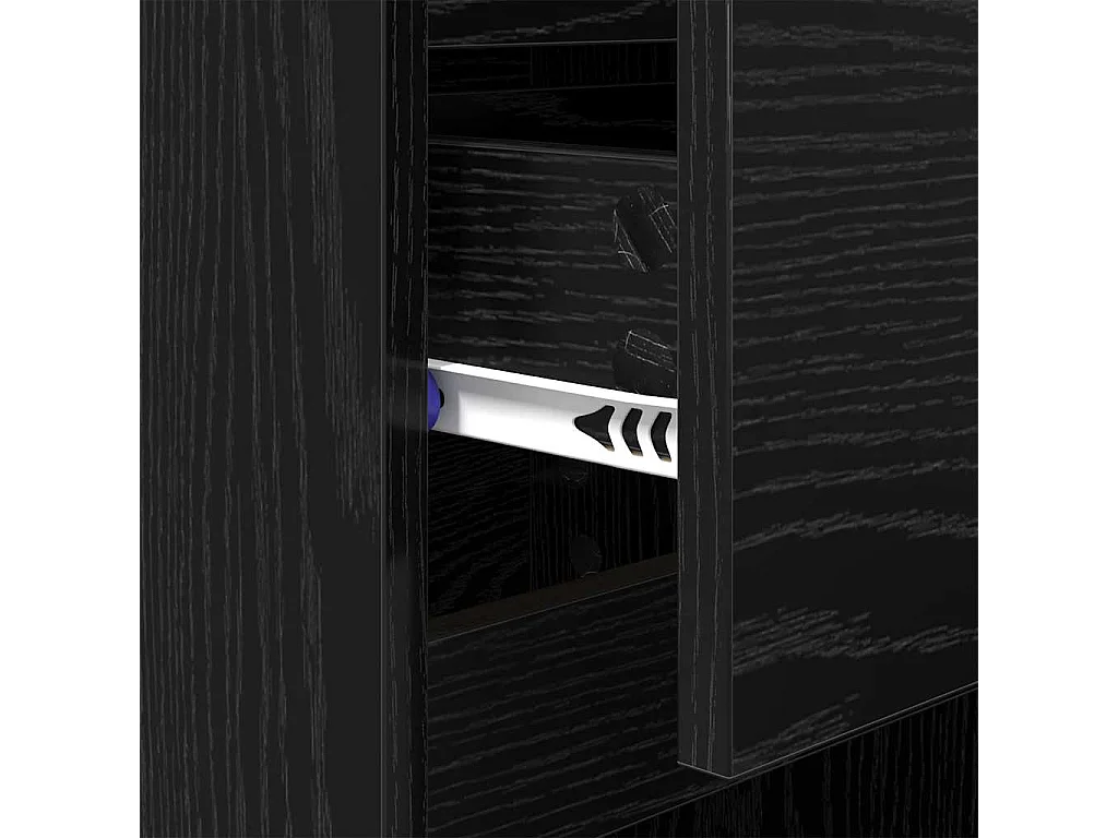 Cabinet de chevet avec tiroir 2 pcs Chêne noir 40 x 35 x 70 cm