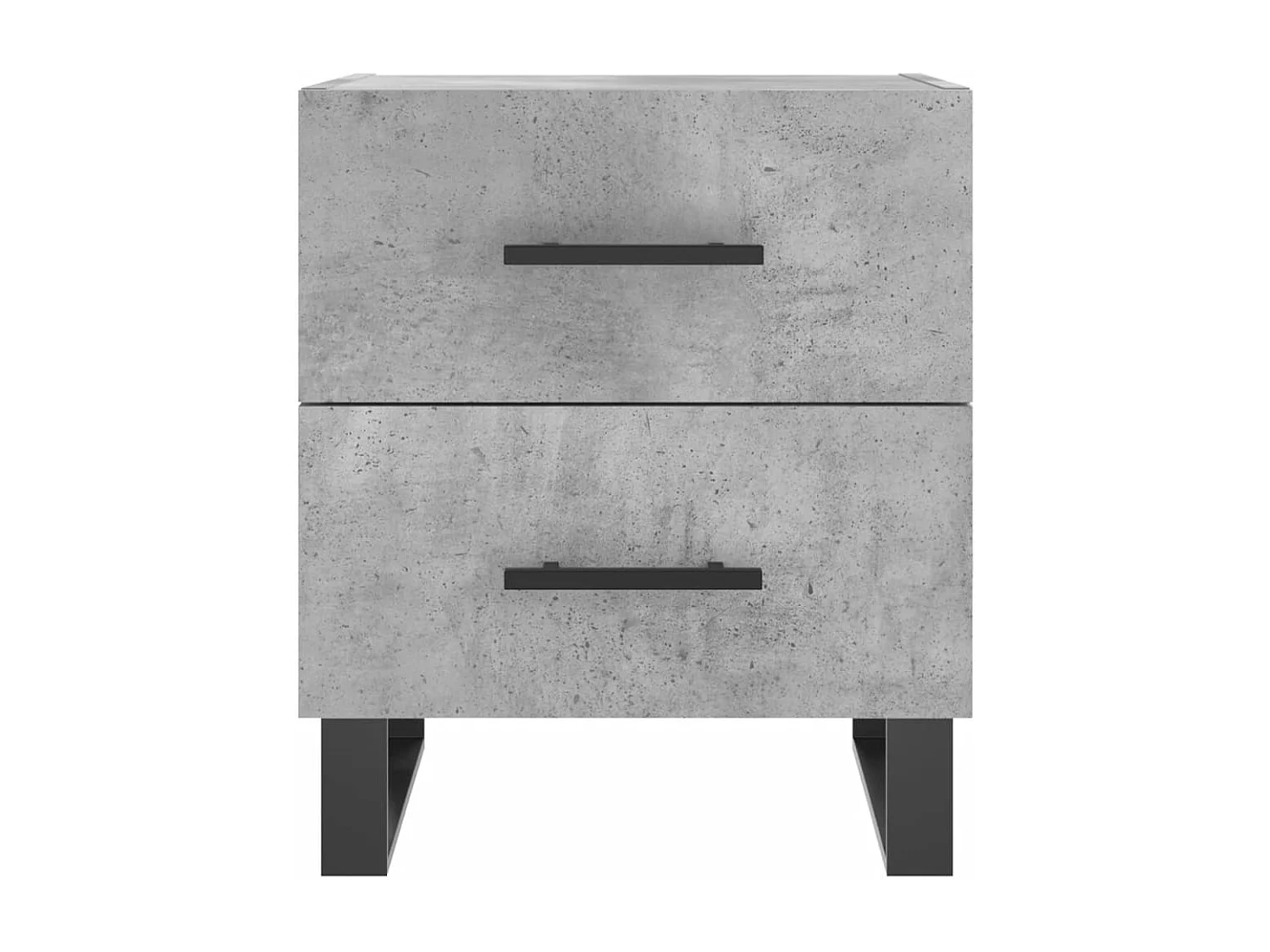 Comodino grigio cemento 40x35x47,5 cm in legno ingegnerizzato