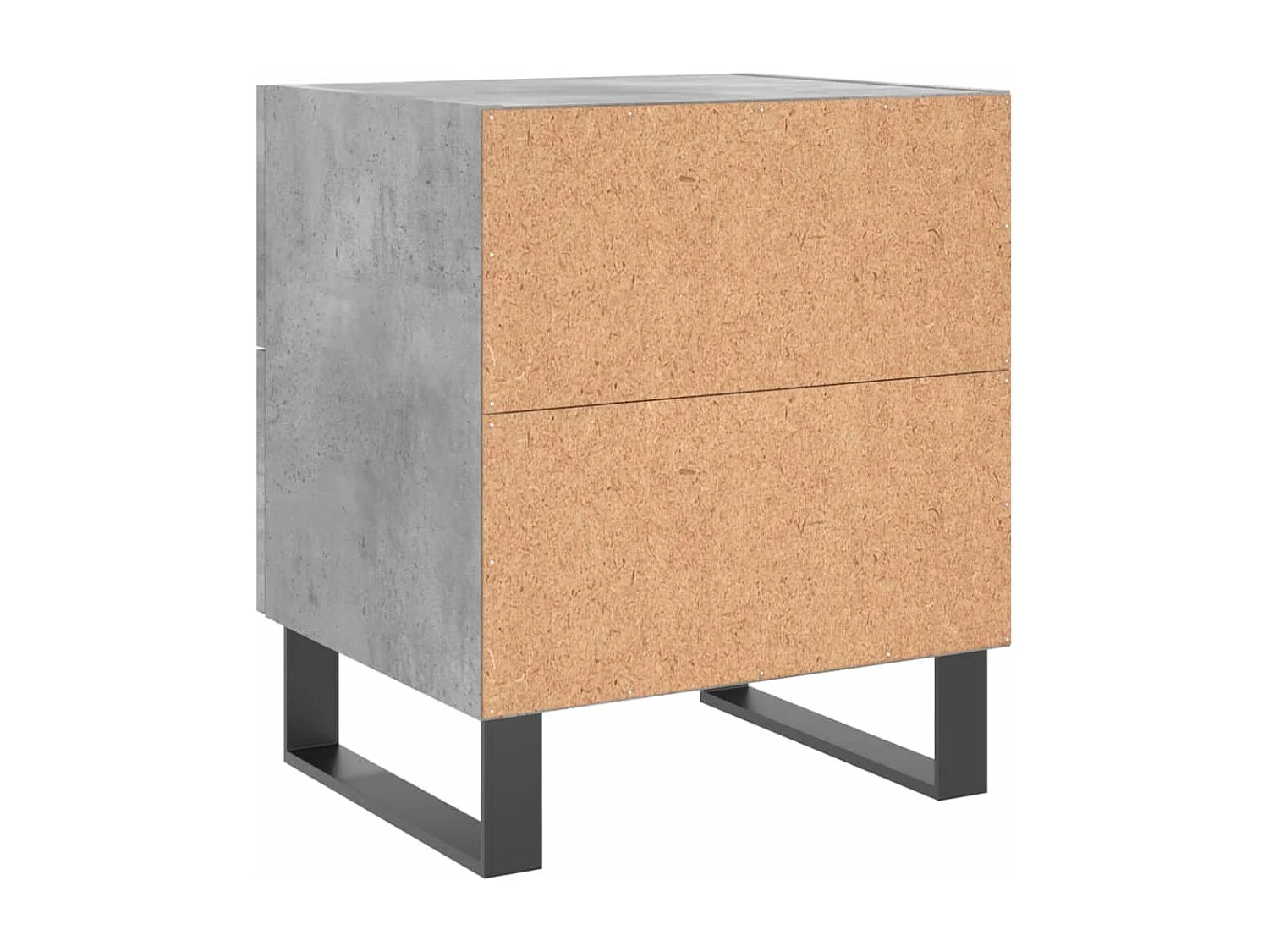 Comodino grigio cemento 40x35x47,5 cm in legno ingegnerizzato