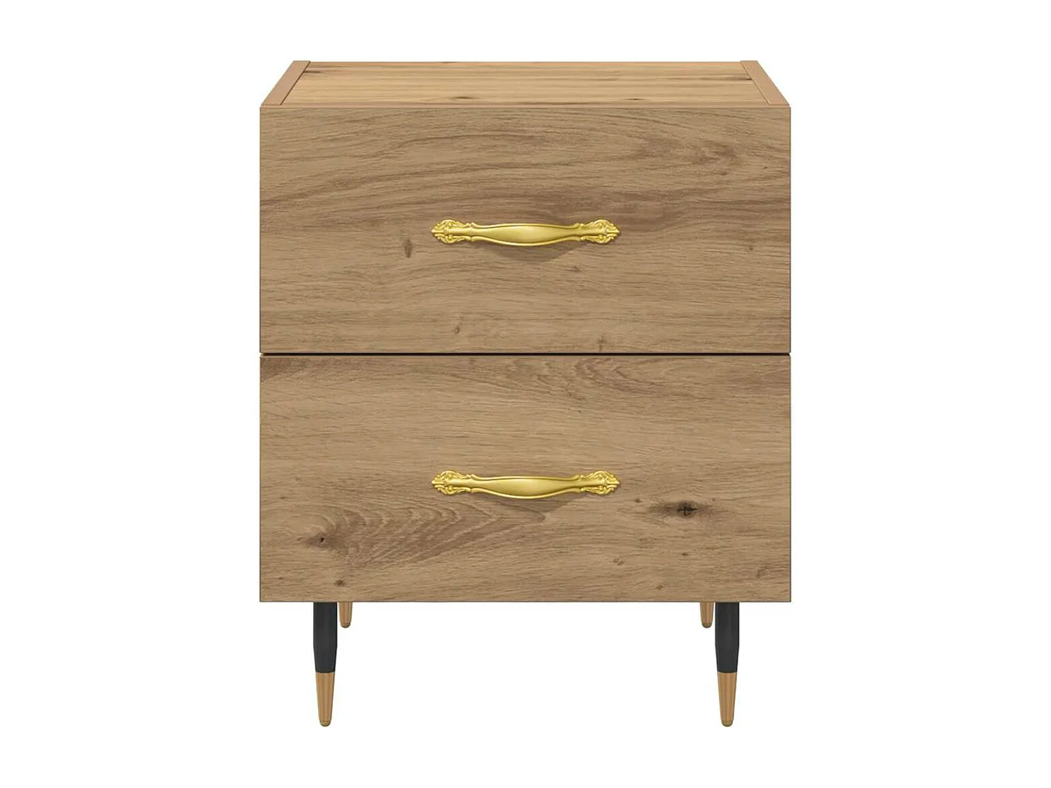 Comodino con cassetto, rovere lavorato a mano, 40 x 35 x 47,5 cm