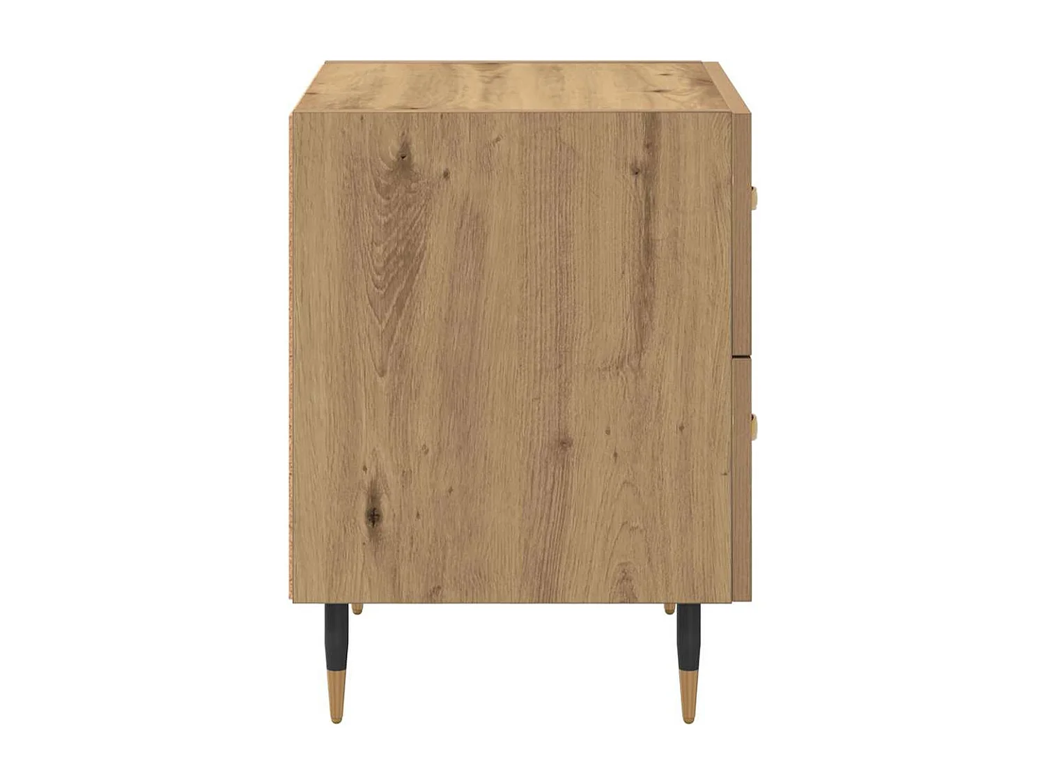 Comodino con cassetto, rovere lavorato a mano, 40 x 35 x 47,5 cm