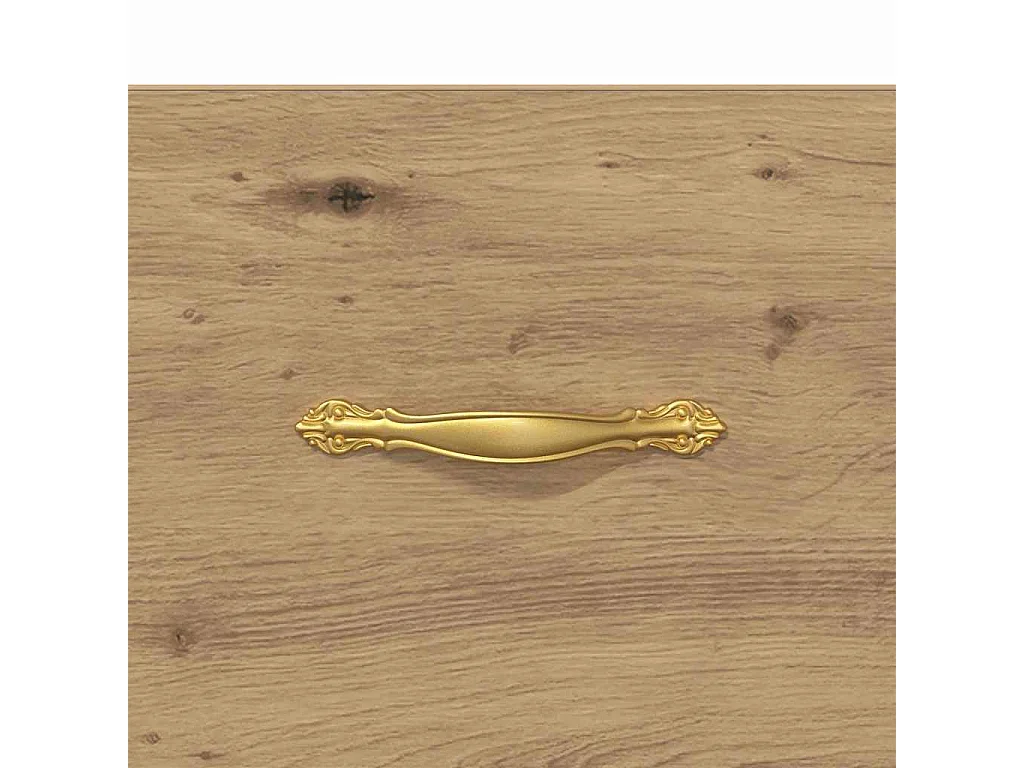 Comodino con cassetto, rovere lavorato a mano, 40 x 35 x 47,5 cm