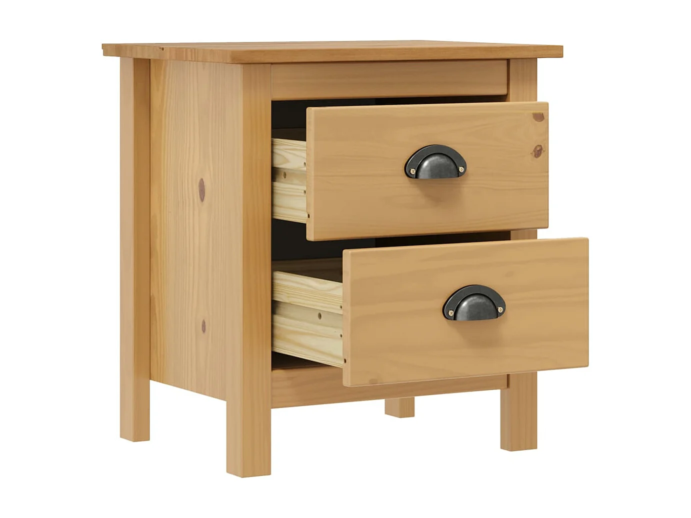 Tables de chevet Hill 2 pcs 46x35x49,5 cm Bois de pin solide