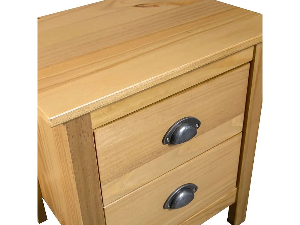 Tables de chevet Hill 2 pcs 46x35x49,5 cm Bois de pin solide