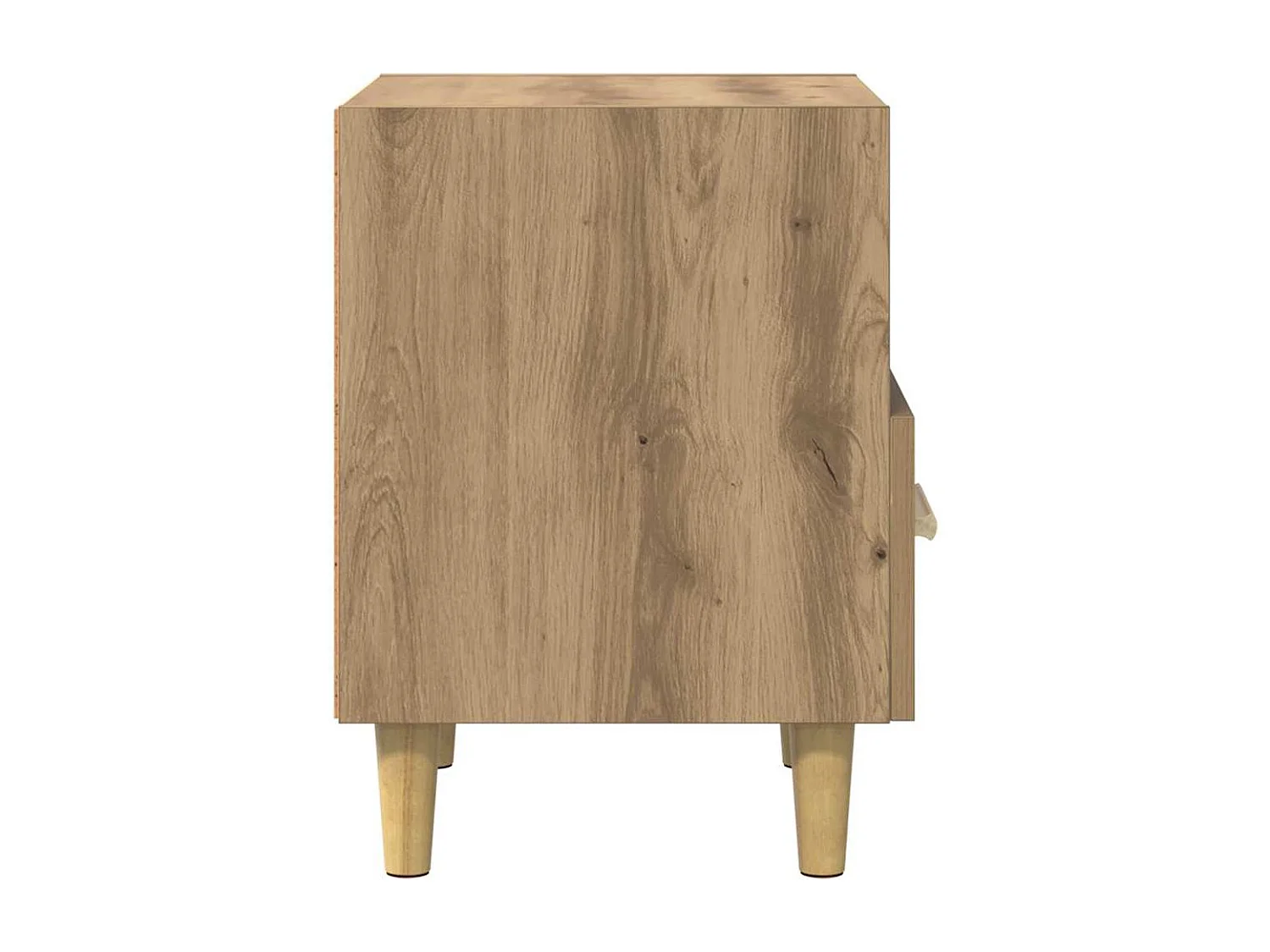 Cabinet de chevet avec tiroir chêne artisanal 40 x 35 x 47.5 cm