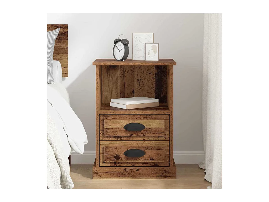Mesilla de noche Madera antigua 43 x 36 x 60 cm Madera de ingeniería