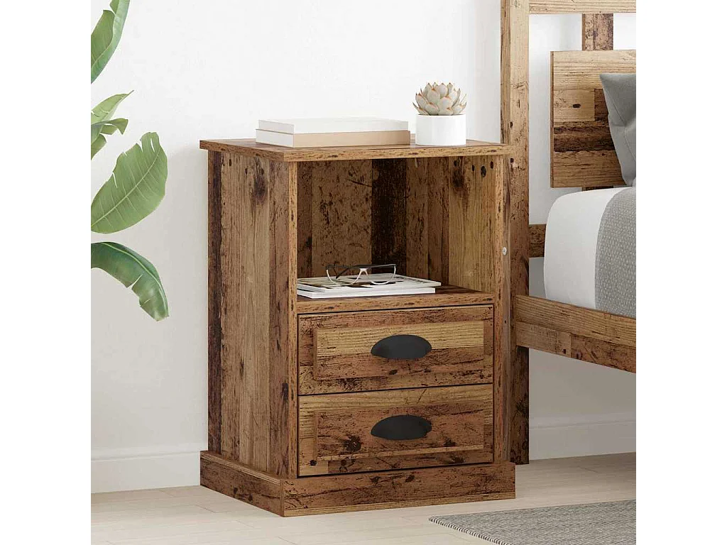 Cabinet de chevet Bois ancien 43 x 36 x 60 cm Bois d'ingénierie