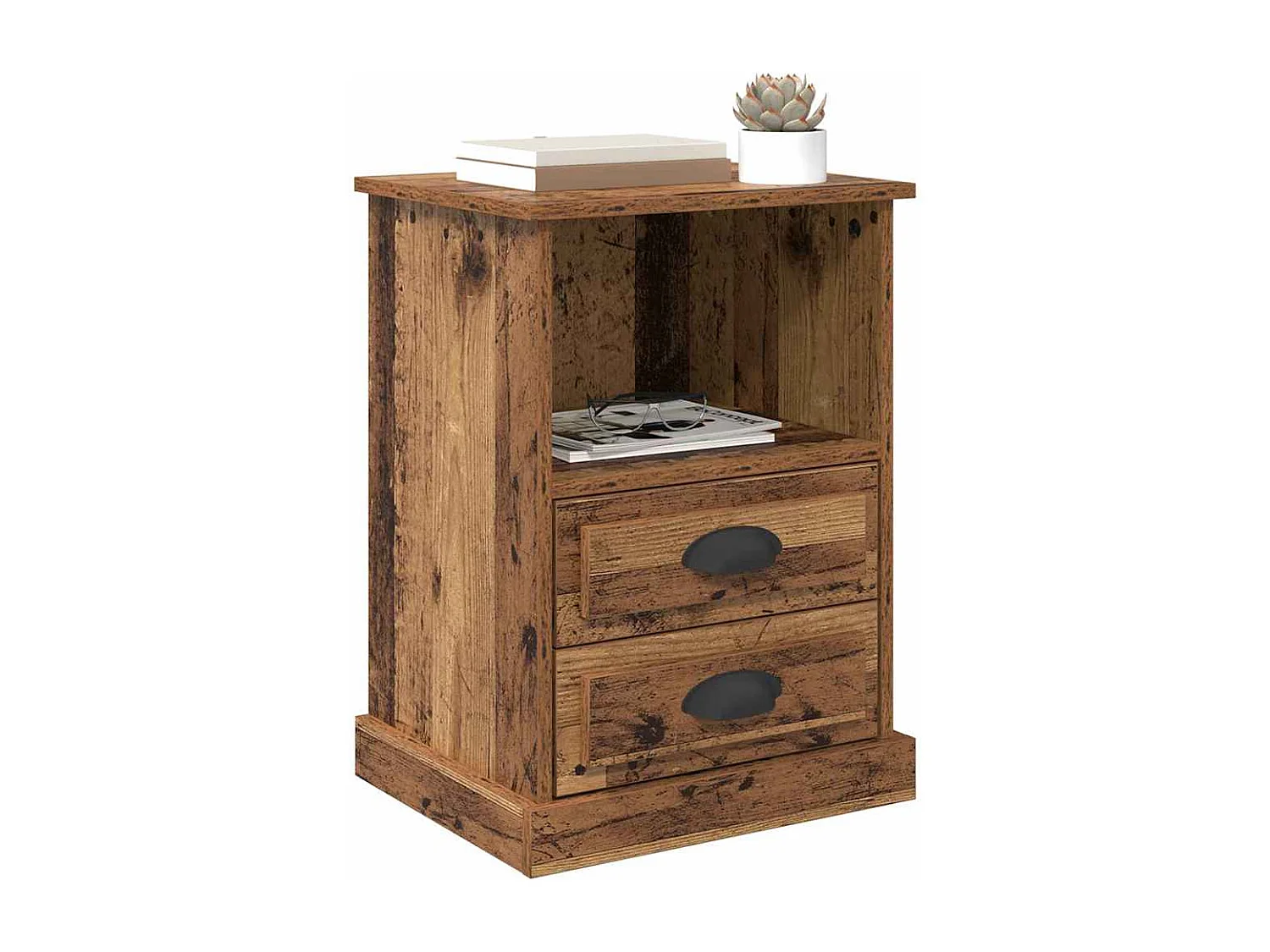 Cabinet de chevet Bois ancien 43 x 36 x 60 cm Bois d'ingénierie