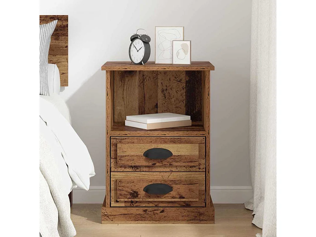 Cabinet de chevet Bois ancien 43 x 36 x 60 cm Bois d'ingénierie