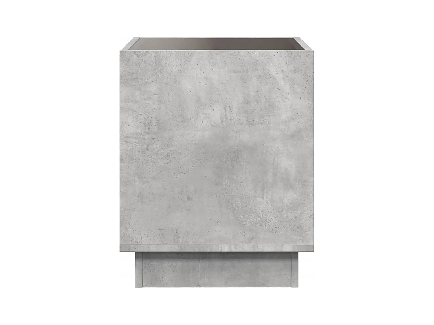 Mesita de noche con LED infinito gris hormigón 50x50x50 cm