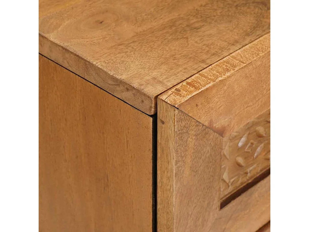 Table de chevet avec tiroir Marron clair 50 x 33 x 60 cm