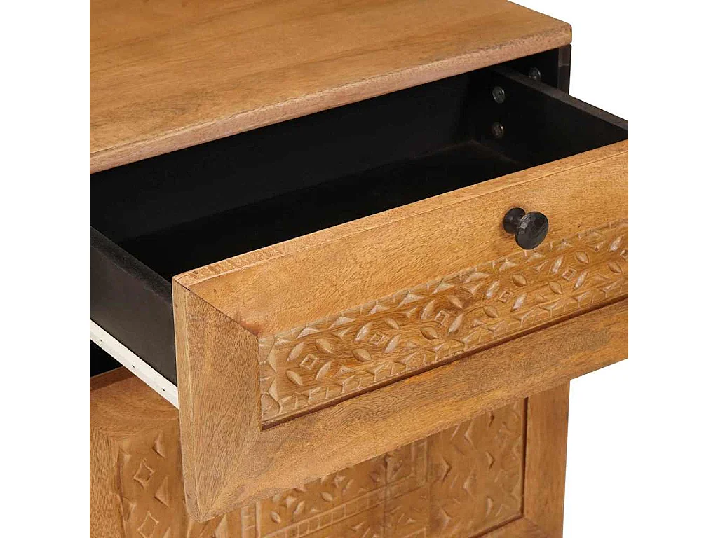 Table de chevet avec tiroir Marron clair 50 x 33 x 60 cm