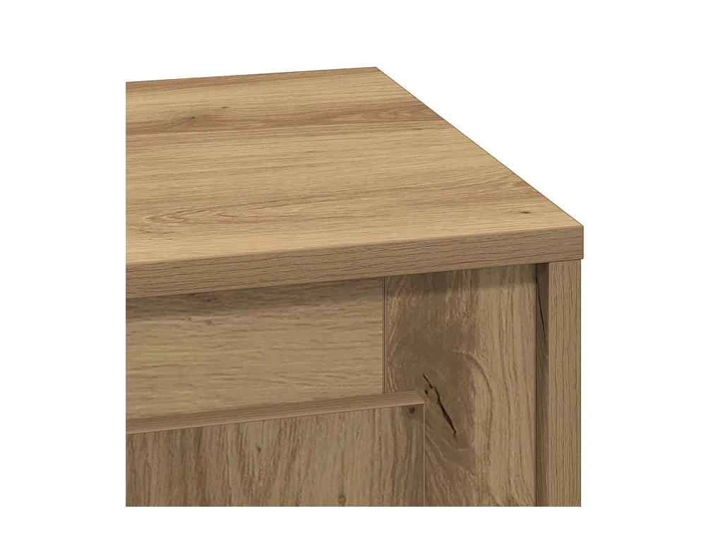 Comodino in rovere lavorato a mano 44 x 34,5 x 45 cm