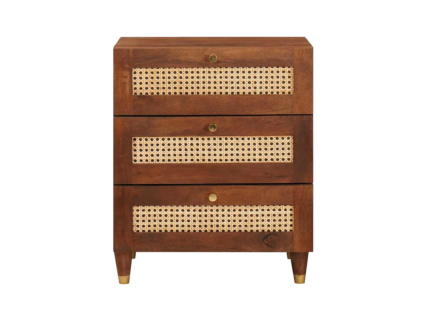 Mesitas de noche marrones 50 x 33 x 60 cm