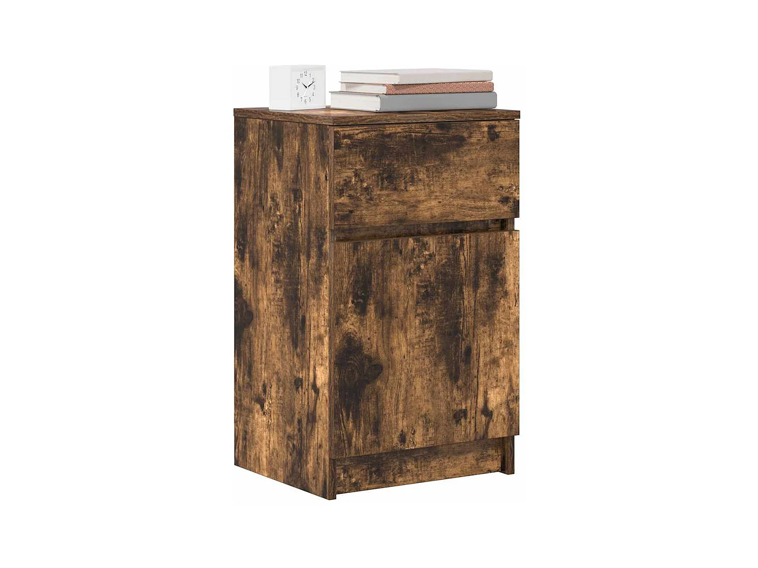 Nachtkastjes 2 stuks gerookt eiken 39x35x65 cm bewerkt hout