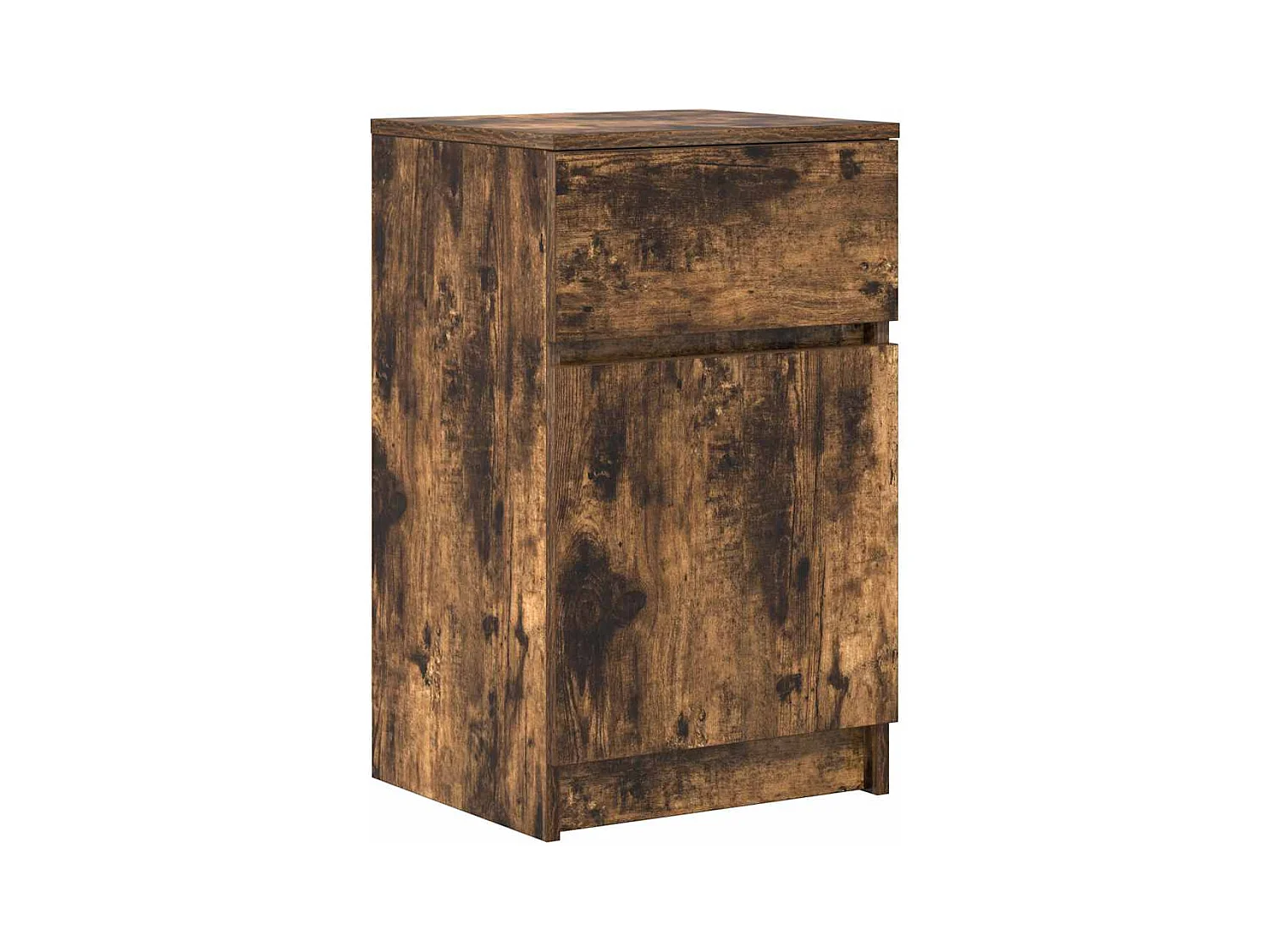 Nachtkastjes 2 stuks gerookt eiken 39x35x65 cm bewerkt hout