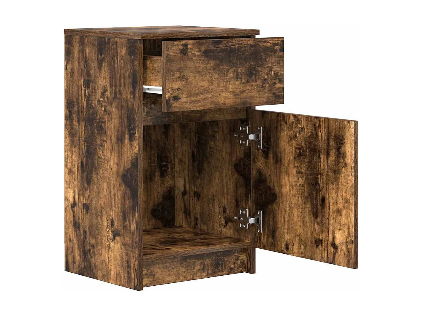 Tables de chevet 2 pcs chêne fumé 39x35x65 cm bois d'ingénierie