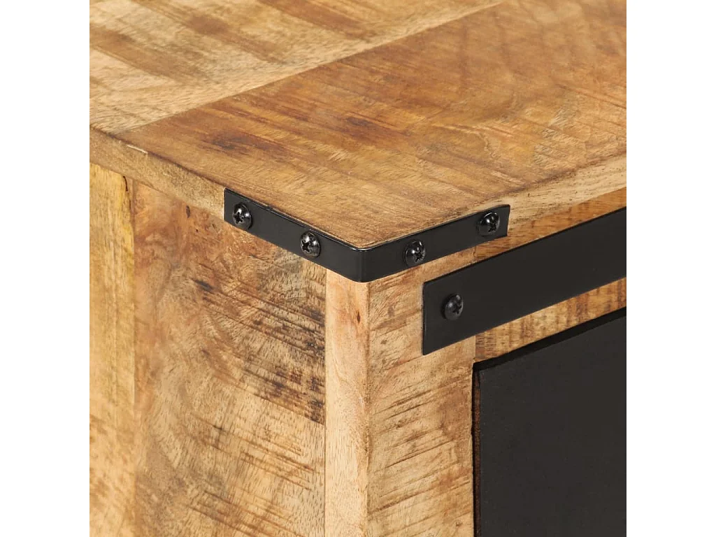 Comodino 45x40x45 cm in legno massello di mango