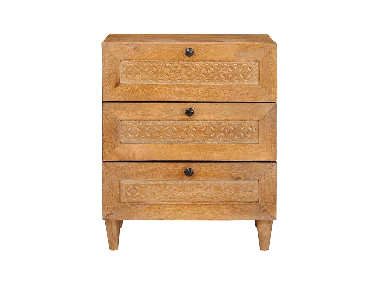 Mesita de noche con cajón Marrón claro 50 x 33 x 60 cm