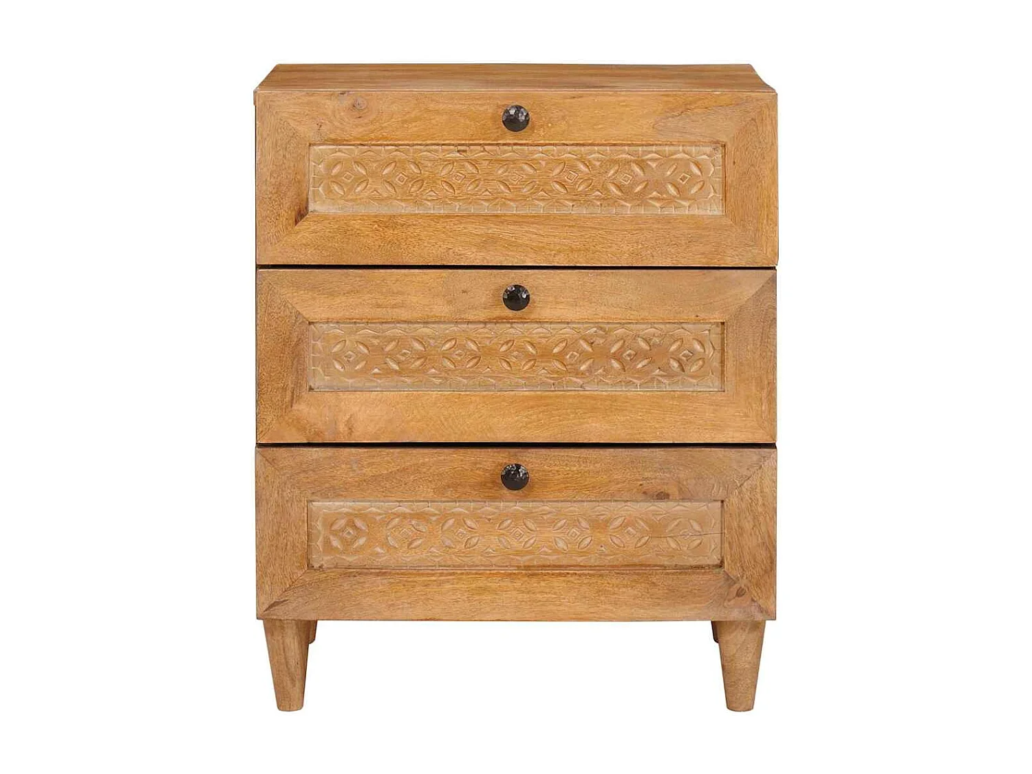 Table de chevet avec tiroir Marron clair 50 x 33 x 60 cm