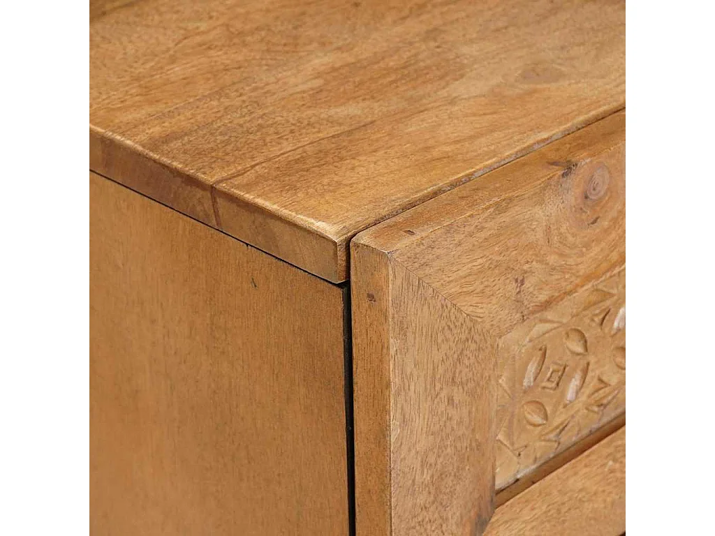 Table de chevet avec tiroir Marron clair 50 x 33 x 60 cm