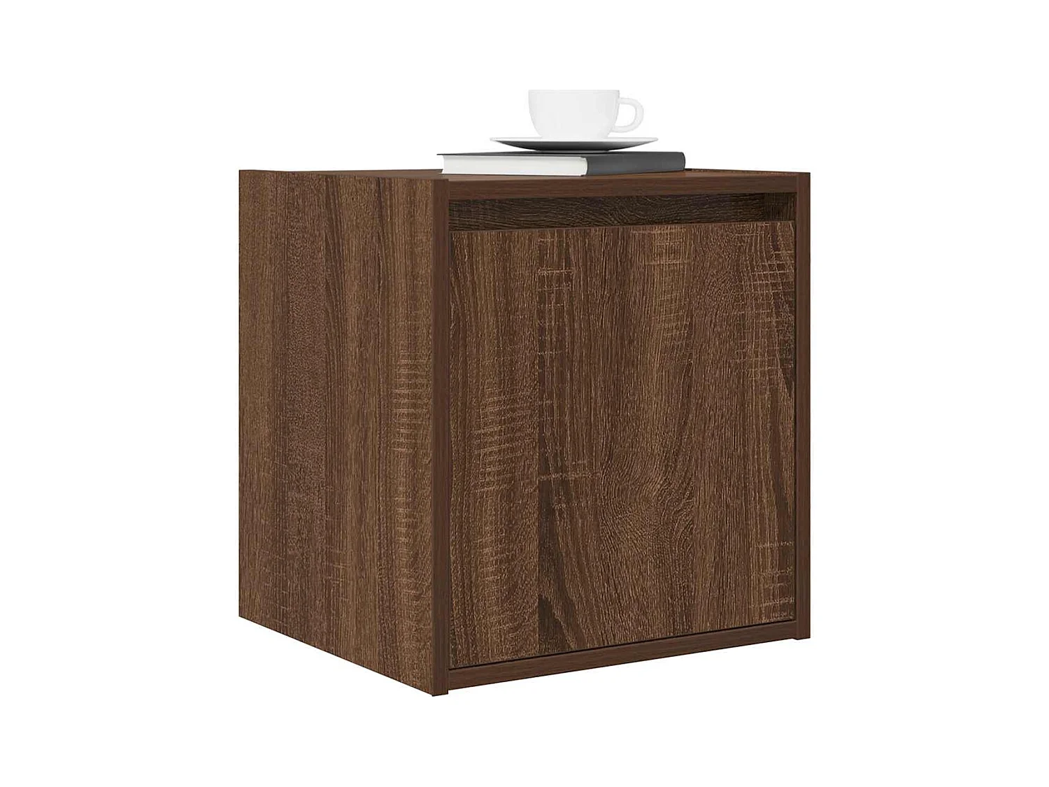 Mesitas de noche de pared 2 uds roble marrón 38x34x40 cm