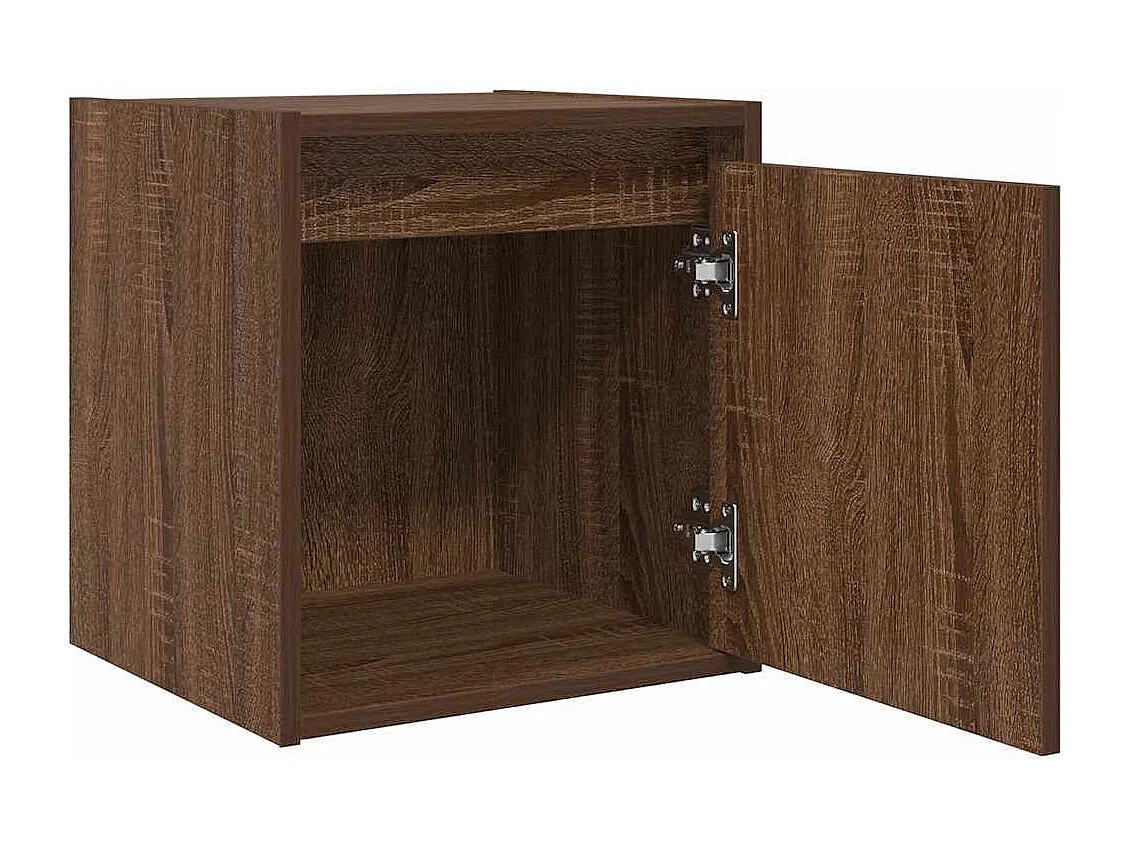 Mesitas de noche de pared 2 uds roble marrón 38x34x40 cm