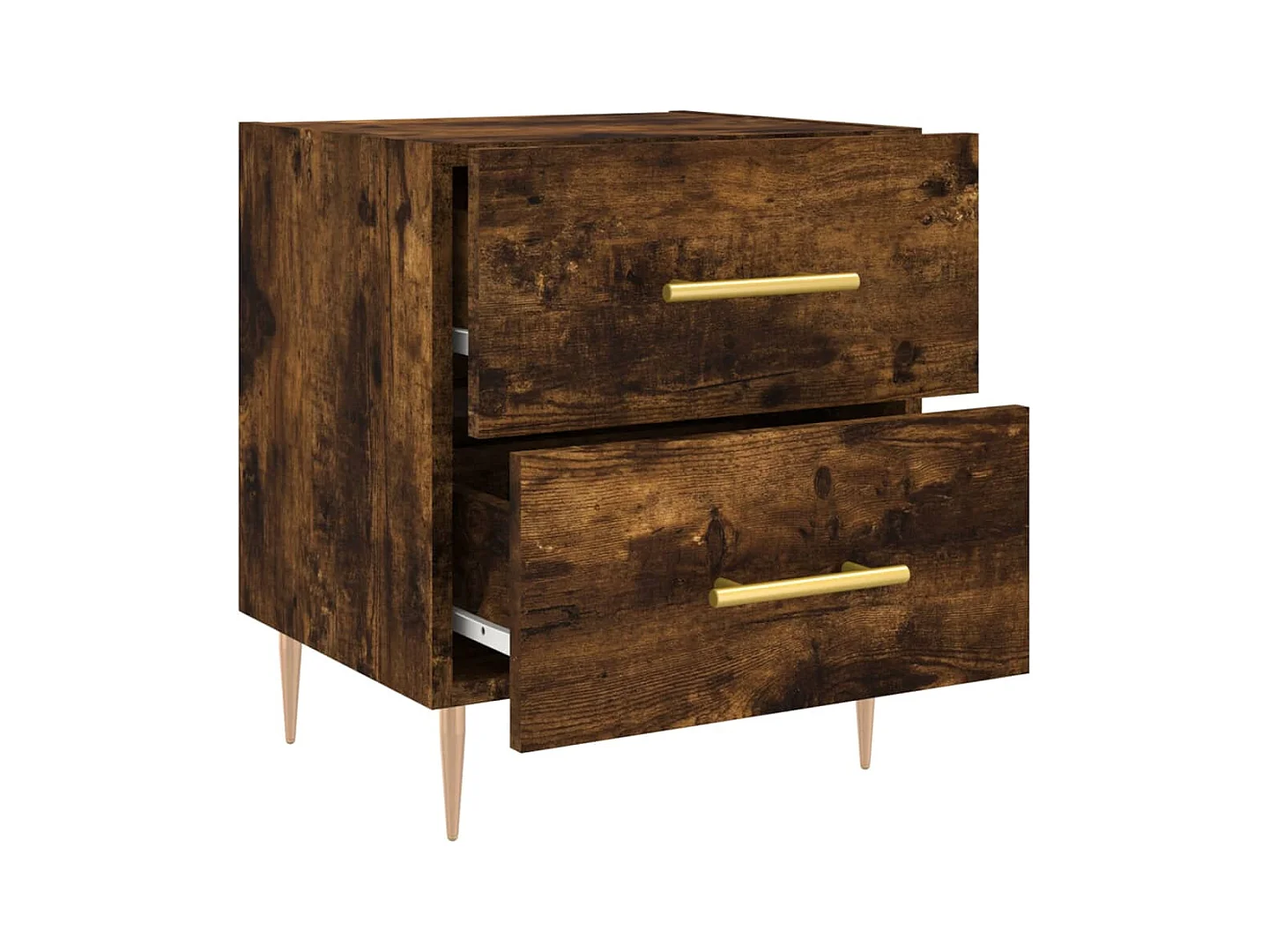 Comodino in rovere affumicato 40x35x47,5 cm in legno ingegnerizzato