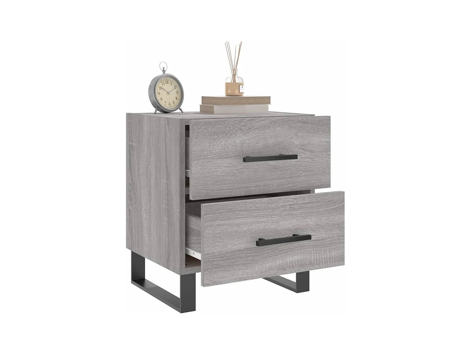 Table de chevet sonoma gris 40x35x47,5 cm bois d’ingénierie