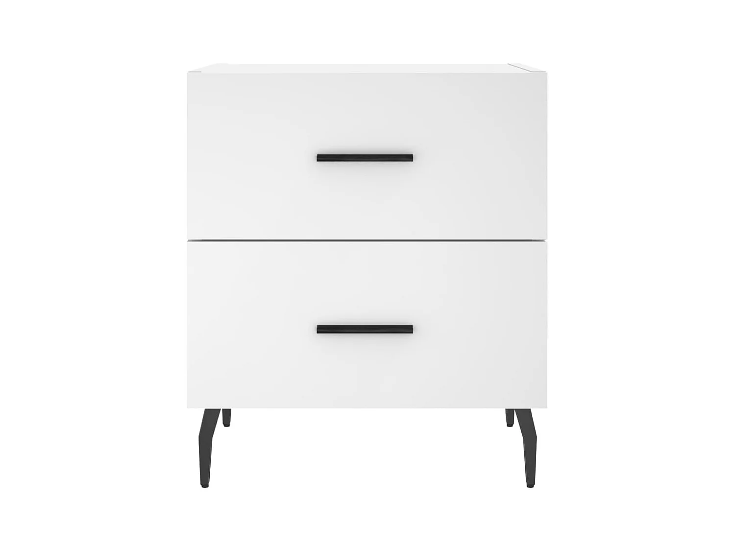 Comodino bianco 40x35x47,5 cm in legno ingegnerizzato