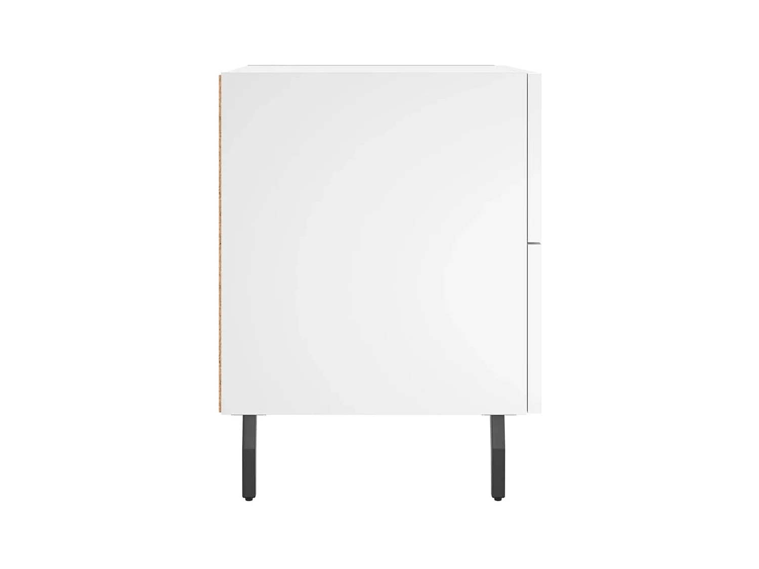 Comodino bianco 40x35x47,5 cm in legno ingegnerizzato