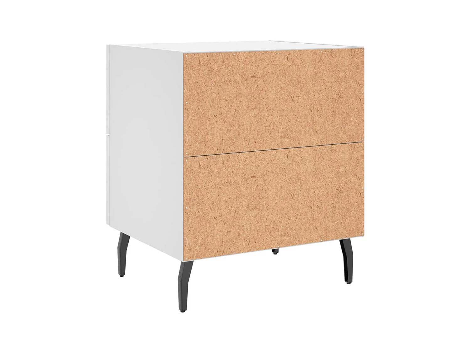 Comodino bianco 40x35x47,5 cm in legno ingegnerizzato