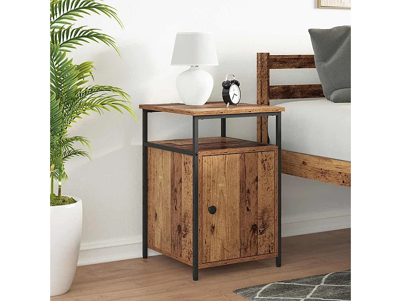 Cabinet de chevet Vieux bois Bois d'ingénierie