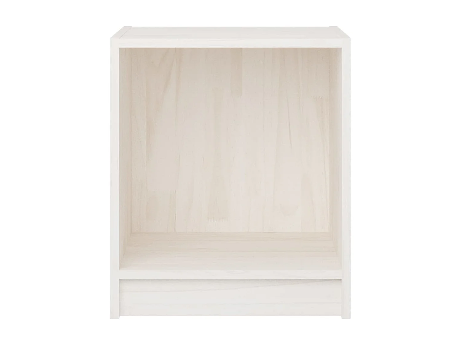 Nachtkastjes 2 stuks Wit 35,5x33,5x41,5 cm Massief grenen