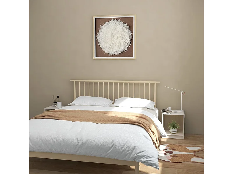 Comodini 2 pz Bianco 35,5x33,5x41,5 cm Pino massello