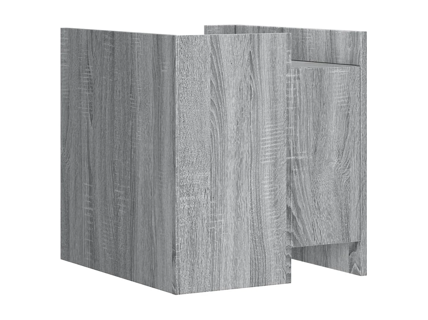 Mesita de noche Sonoma gris 45x50x50 cm madera de ingeniería