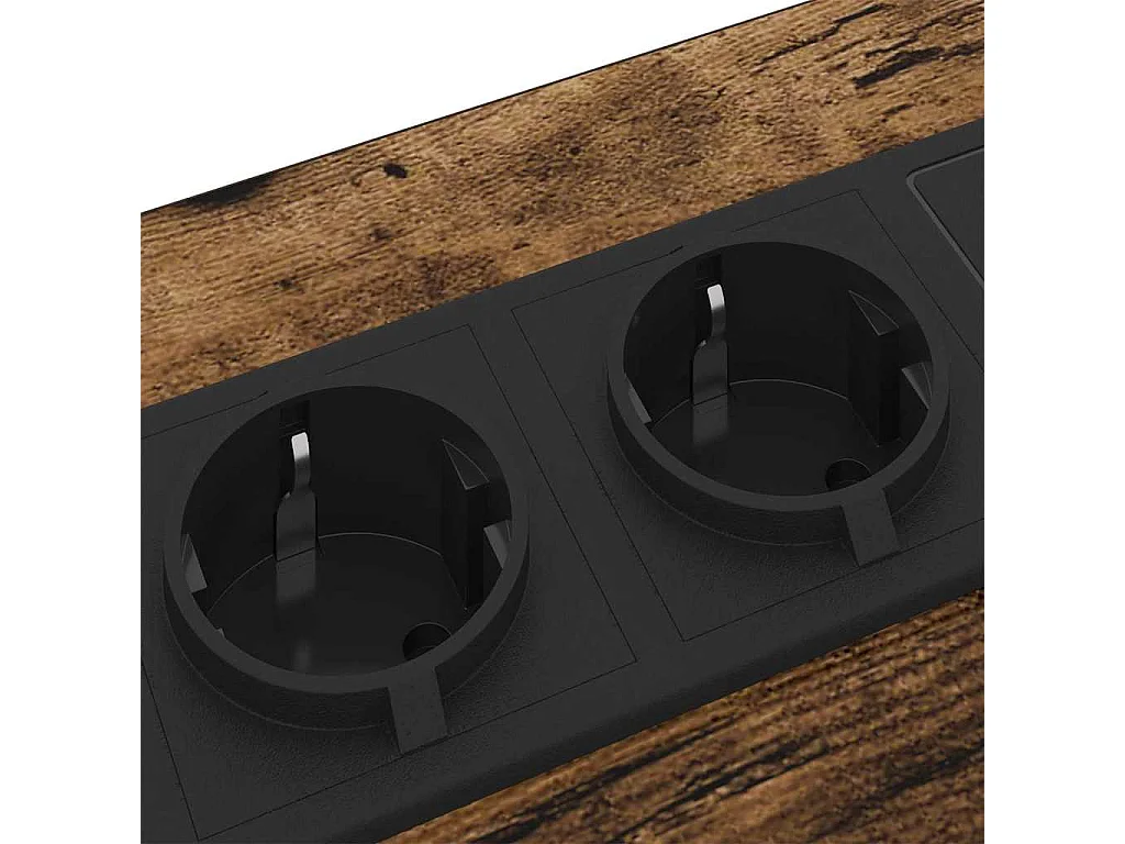 Comodino in rovere affumicato 42 x 41 x 61 cm in legno ingegnerizzato