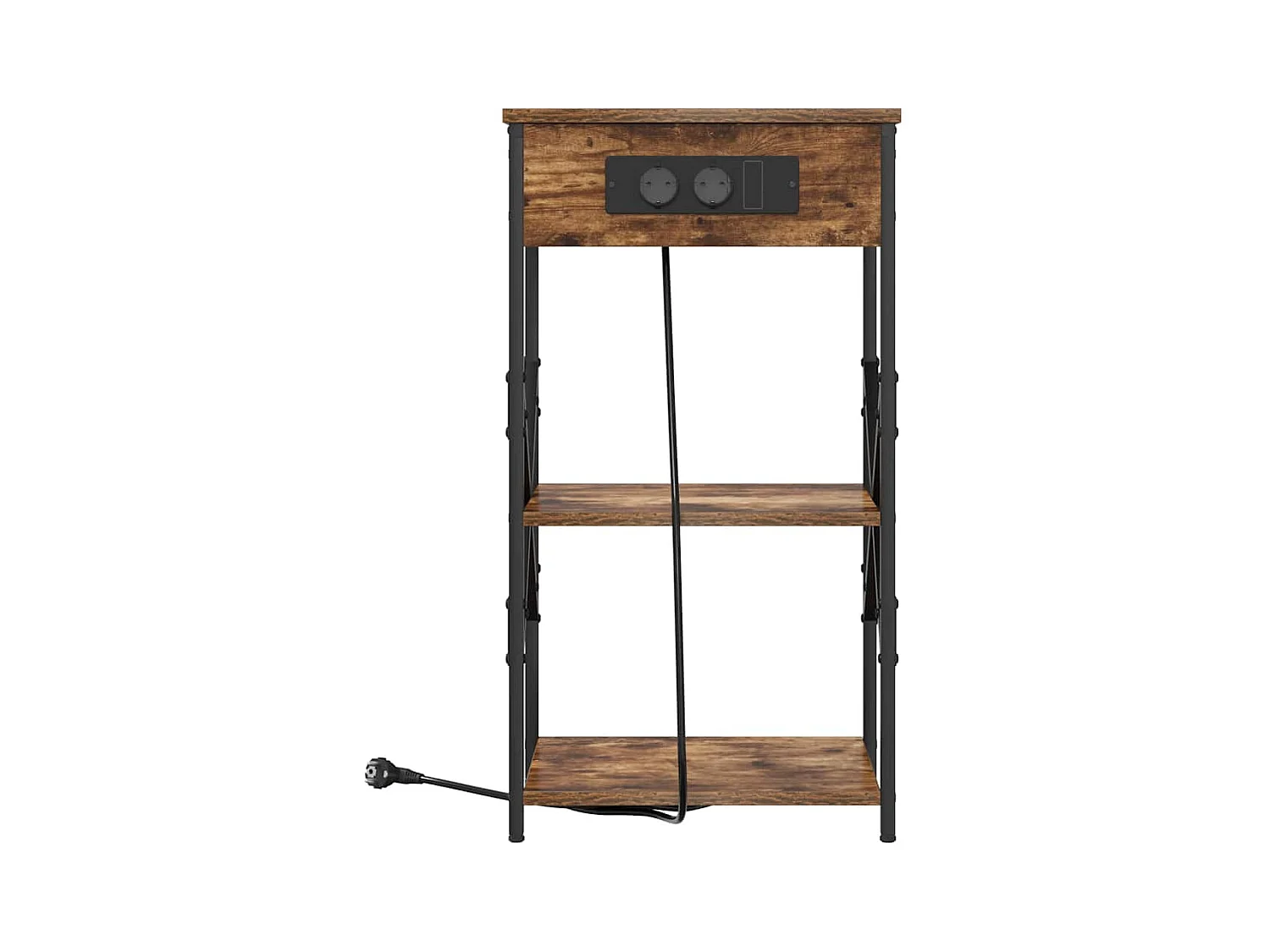 Nachtkastjes 2 stuks Gerookt eiken 41 x 31 x 76 cm