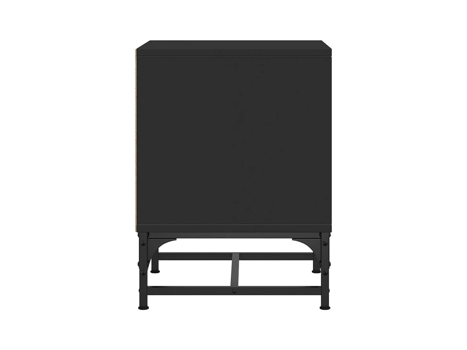 Nachtkastjes met glazen deuren 2 stuks zwart 35x37x50 cm