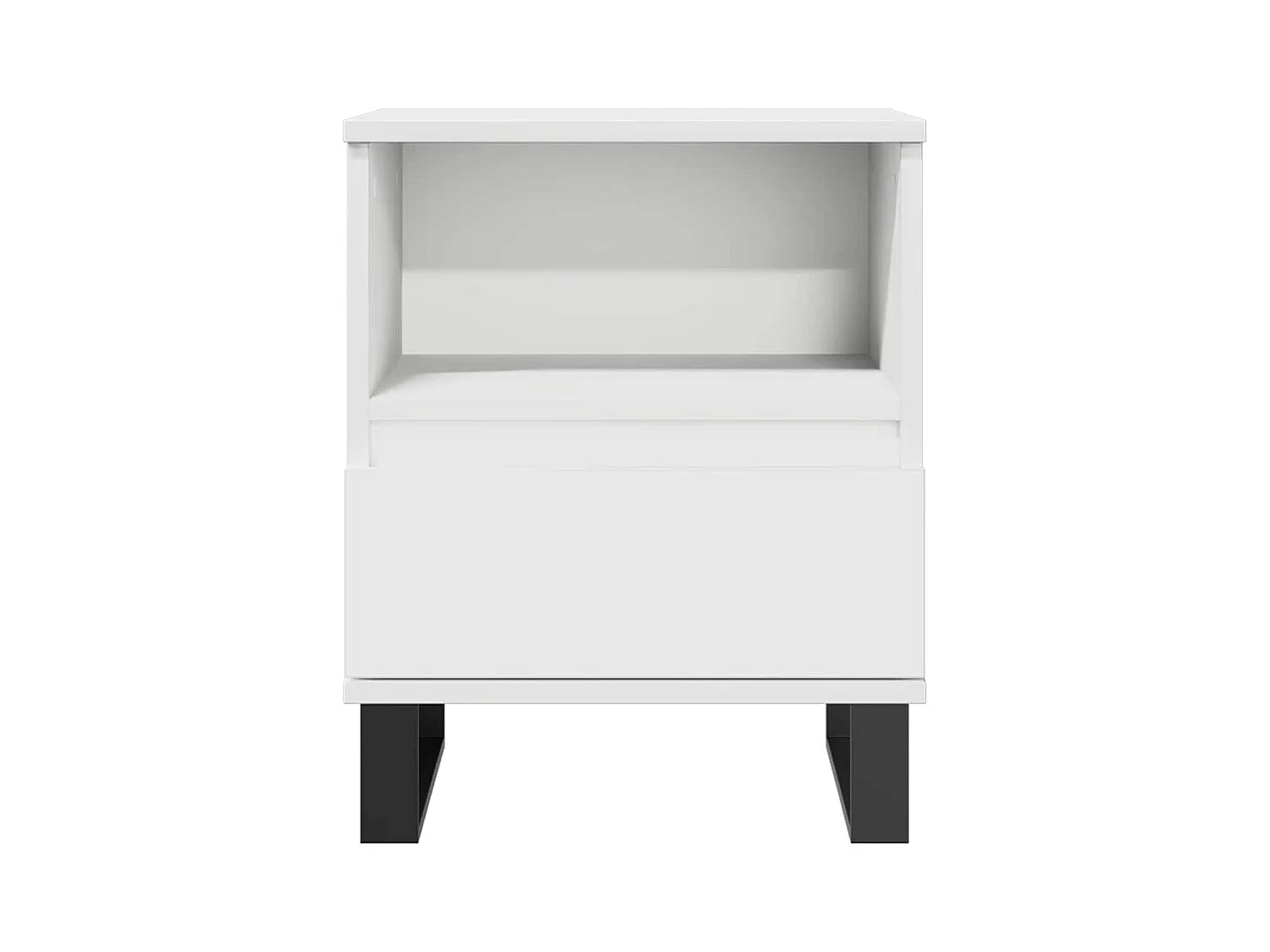 Comodino Bianco 40x35x50 cm Legno ingegnerizzato