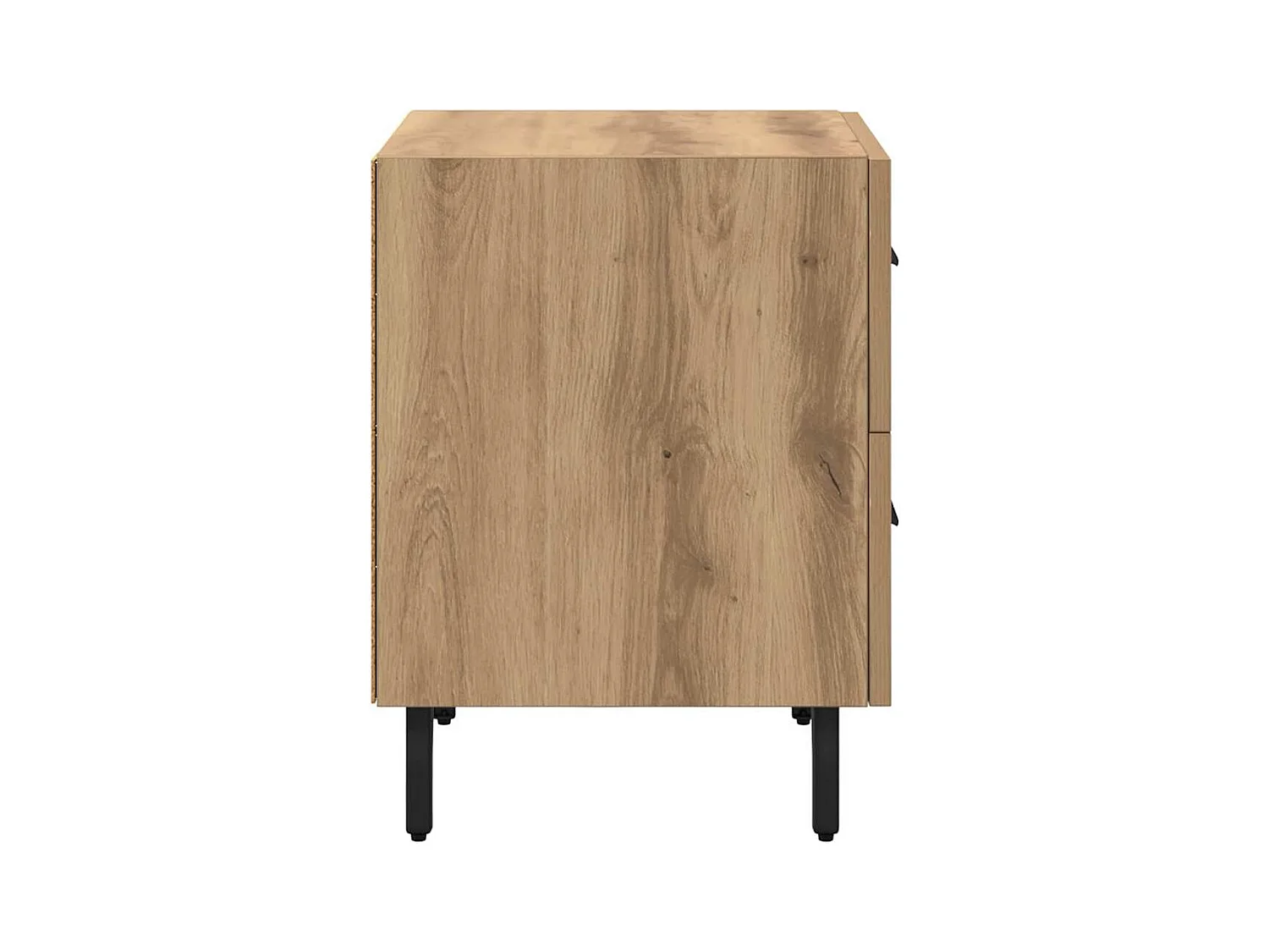 Comodino con cassetto, rovere lavorato a mano, 40 x 35 x 47,5 cm