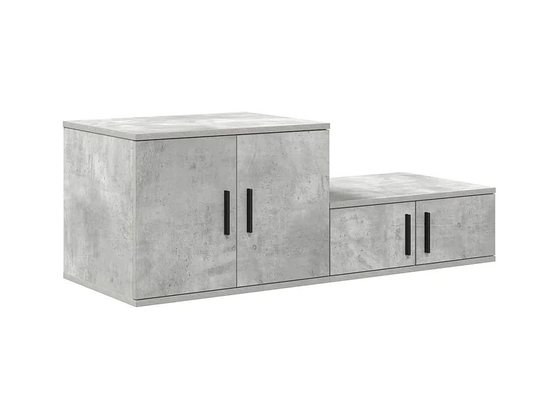 Mobile contenitore grigio cemento 118 x 41 x 40 cm