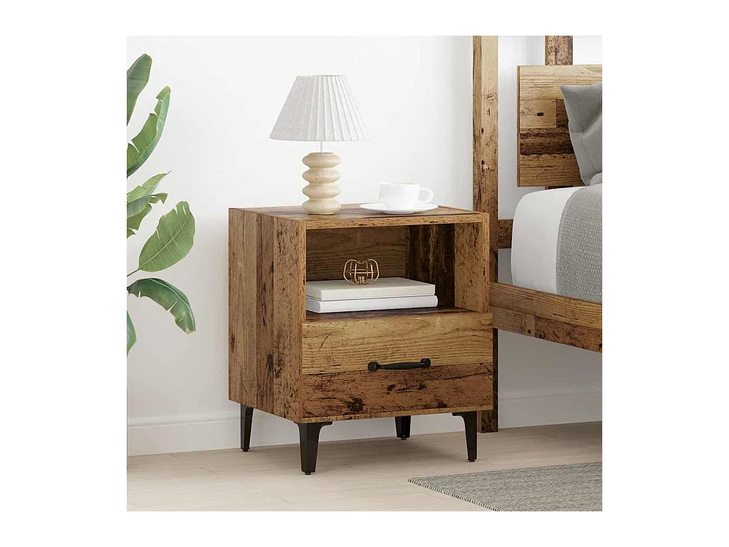 Comodino con cassetto Legno antico 40 x 35 x 47,5 cm