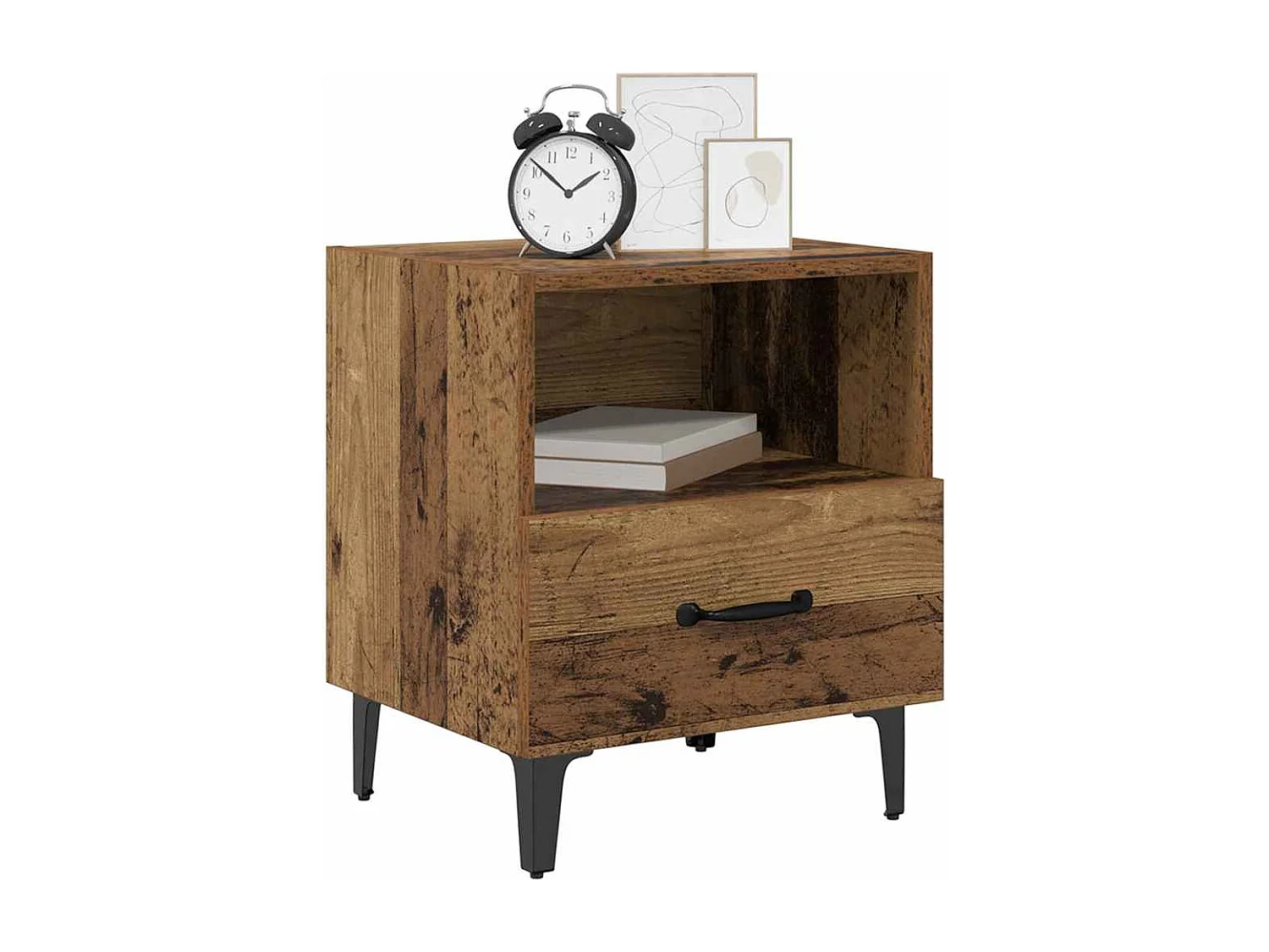 Comodino con cassetto Legno antico 40 x 35 x 47,5 cm