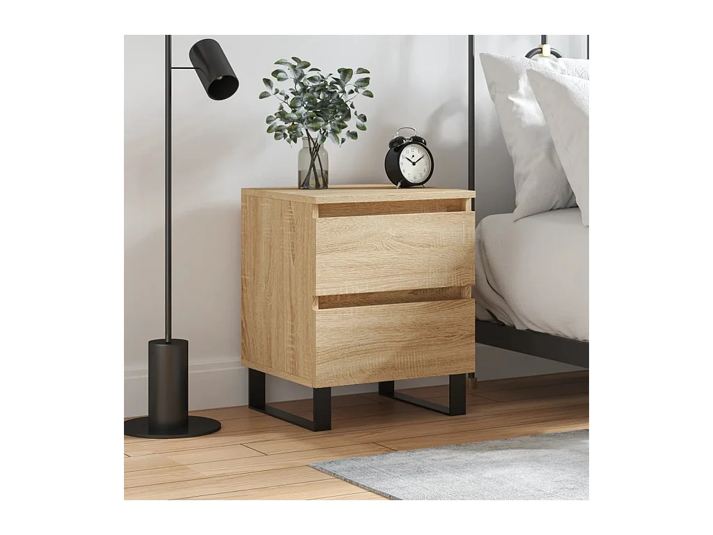 Table de chevet chêne sonoma 40x35x50 cm bois d’ingénierie