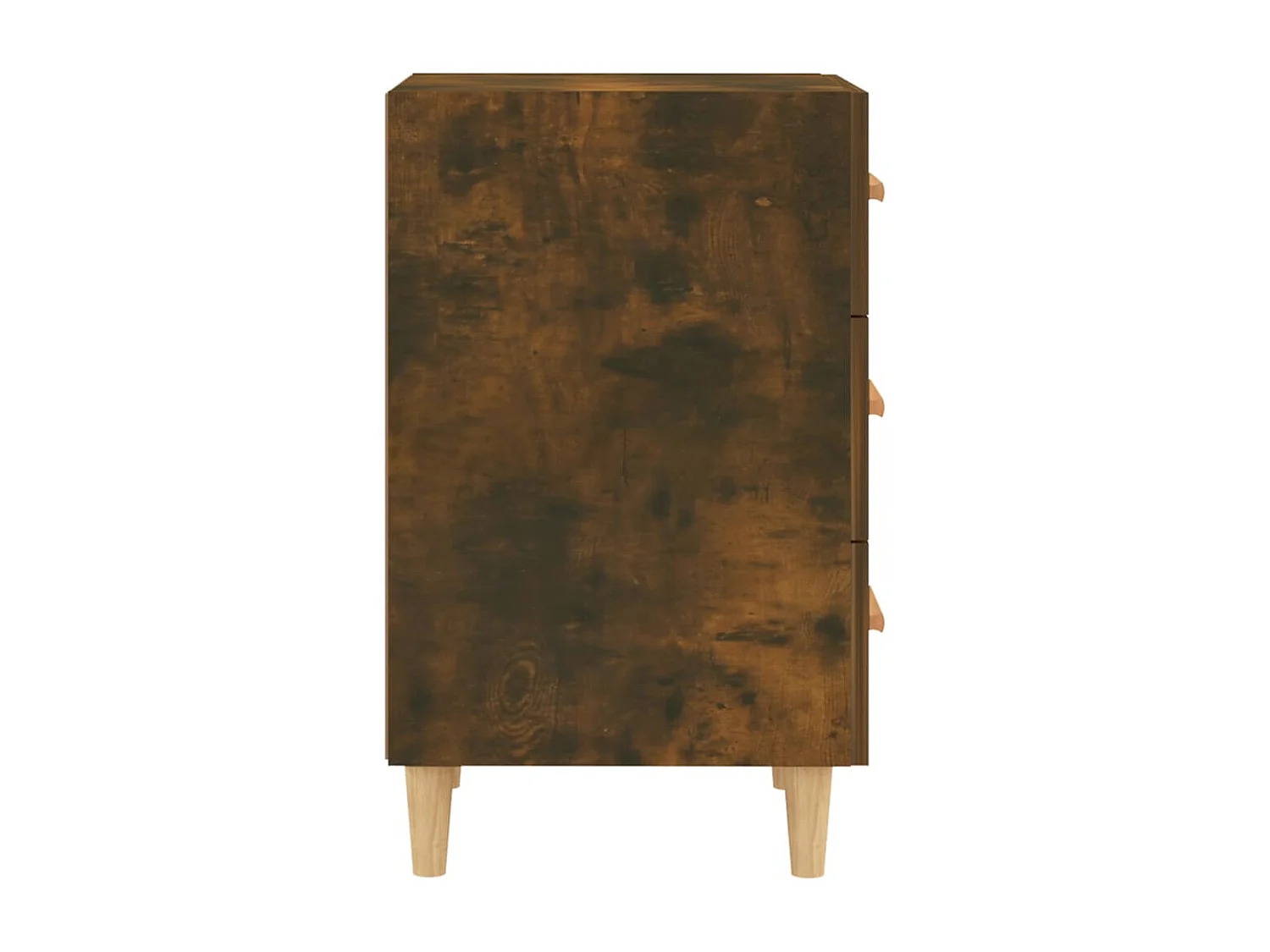 Comodino in rovere affumicato 40x40x66 cm in legno ingegnerizzato