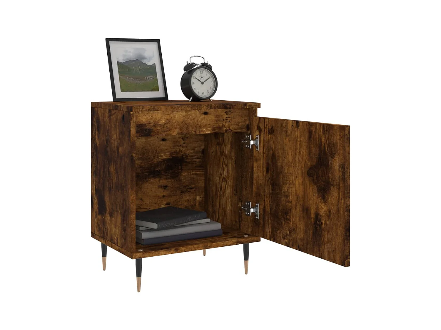 Comodini 2 pezzi rovere affumicato 40x30x50 cm legno ingegnerizzato