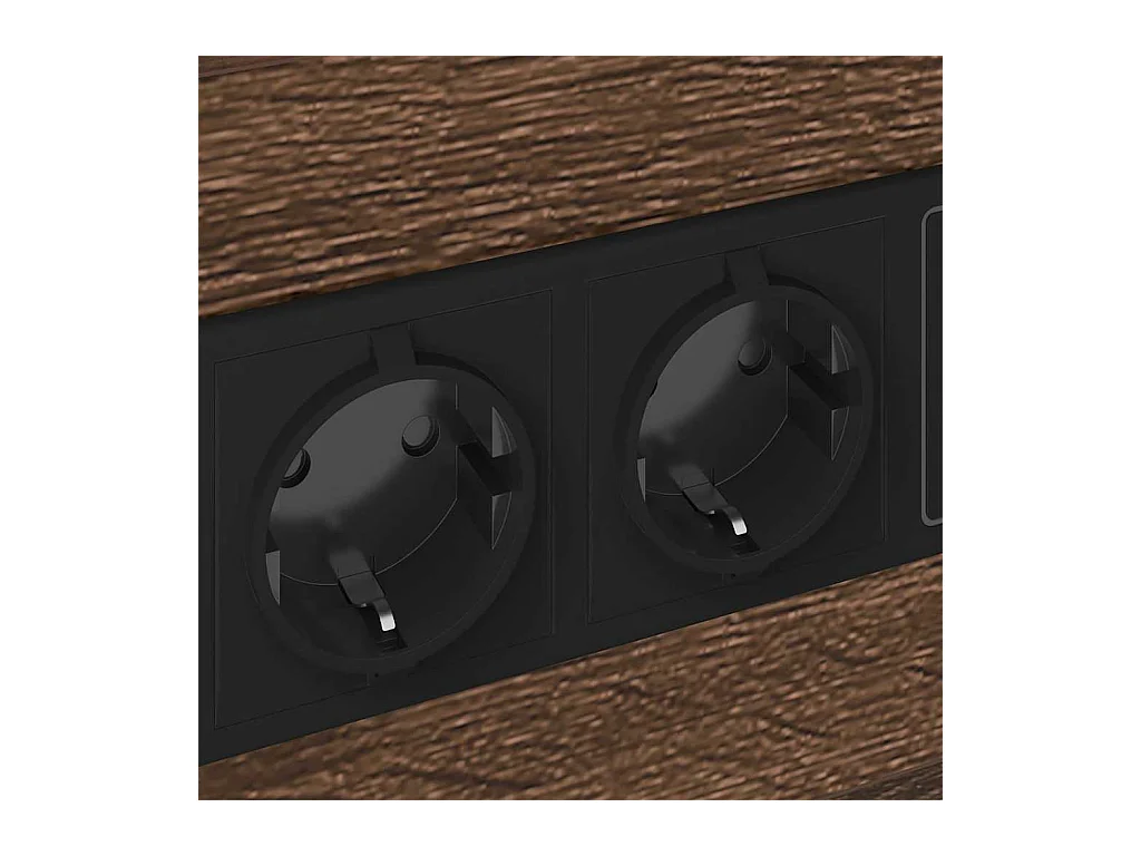 Mesilla de noche 2 piezas Roble marrón 40 x 31 x 60 cm