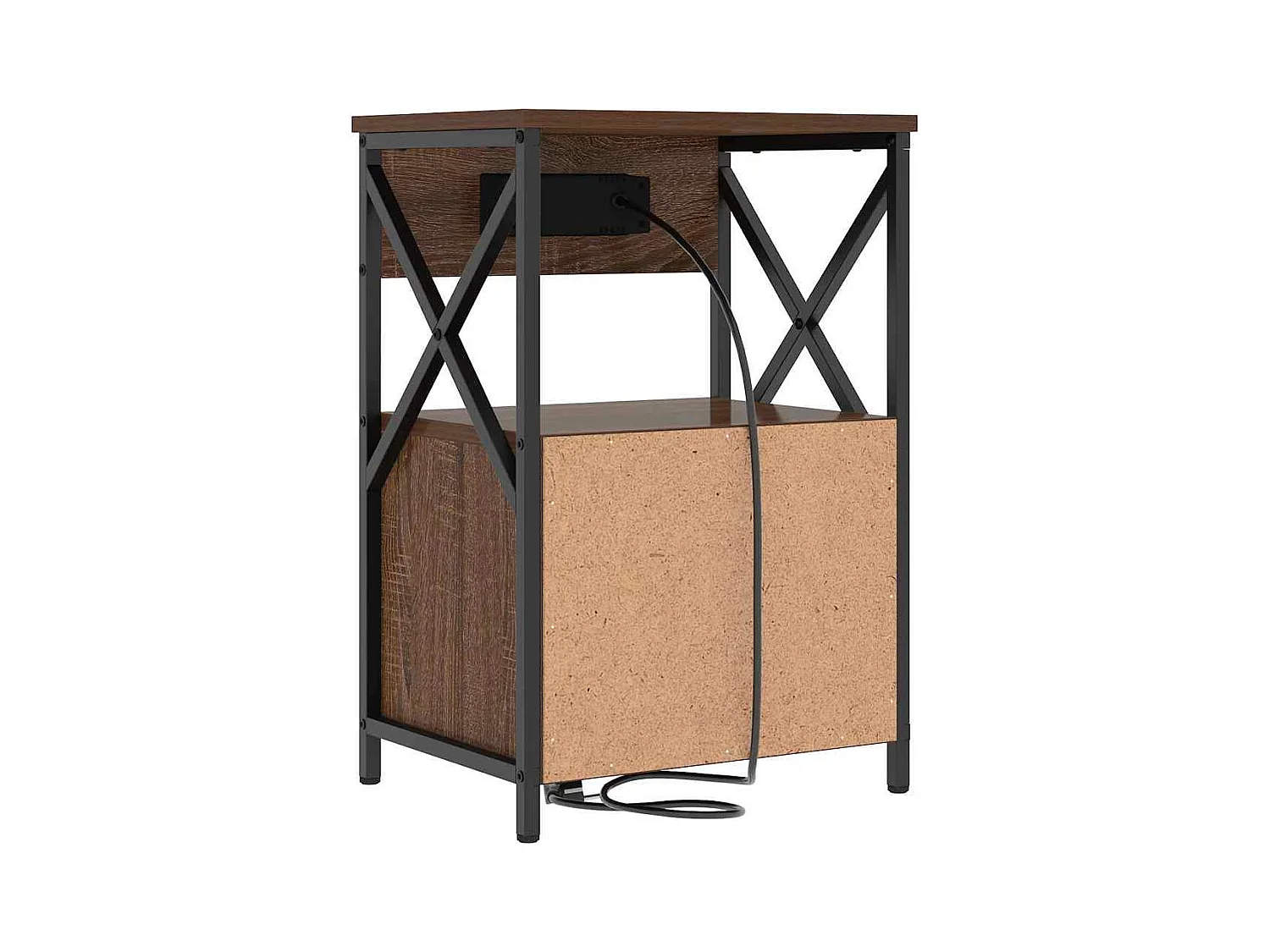 Mesilla de noche 2 piezas Roble marrón 40 x 31 x 60 cm